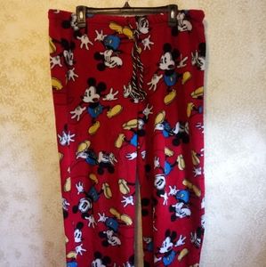 Disney Mickey Mouse Fleece Sleepwear Pants XL